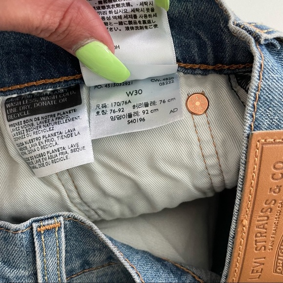 Levi’s Women’s 505 Regular Cropped Jeans Size W30 - Picture 6 of 13
